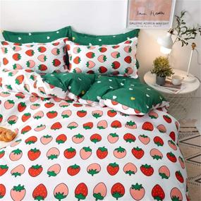 img 1 attached to Pillowcase Strawberry Comfortable Breathable Set Twin