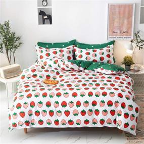 img 3 attached to Pillowcase Strawberry Comfortable Breathable Set Twin