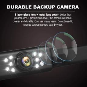 img 2 attached to Car Backup Camera - HD Night Vision Rear View Camera with License Plate, 9 LED Lights, Front &amp; Rear Camera, Wide Angle View, Waterproof - for Cars, SUVs, Trucks, RVs, Pickup Trucks