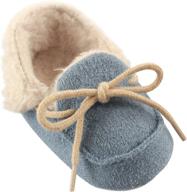 👟 luvable friends moccasin slipper standard boys' shoes: stylish comfort for little feet! logo