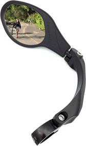 img 4 attached to 🚴 Hafny Stainless Steel Lens Mirror - Handlebar Bike Rearview Mirror with Safety Reflector - E-bike & Cycling Mirror (HF-MR081)