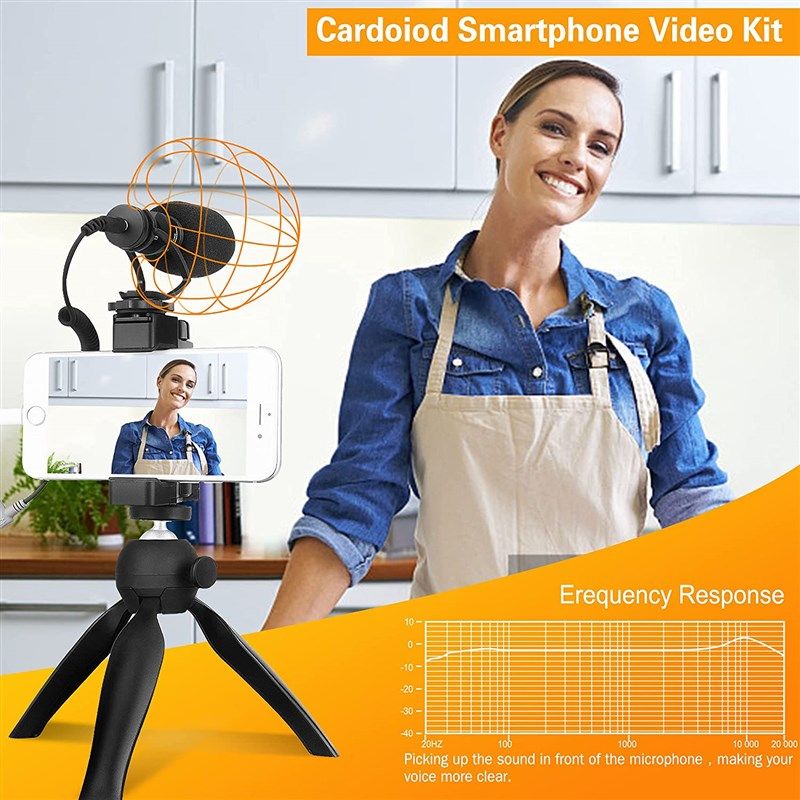 Comica CVM-VM10-K2 Smartphone Microphone with Tripod…