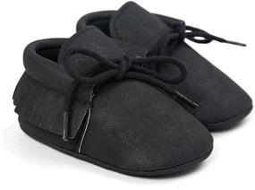 img 3 attached to 👶 Adorable Baby Moccasins Sneakers: Soft Sole Tassels Prewalker Shoes for Boys and Girls with Anti-Slip Design