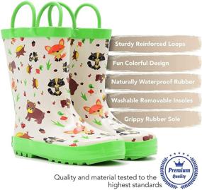 img 3 attached to Детские резиновые сапожки "Mucky Wear" для дождливой погоды: идеальные детские ботинки для активного отдыха на свежем воздухе.