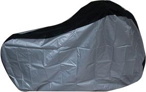 img 4 attached to 🚲 Premium Waterproof Bike Cover - Silver & Black 190T Nylon (Size S)