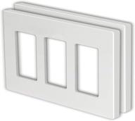 🔌 [2 pack] bestten screwless wall plate, uswp4 white series, 3-gang outlet cover, h4.69” x w6.54”, for light switch, dimmer, usb, gfci, receptacle – improved seo logo
