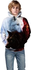 img 2 attached to 👕 ENLACHIC Animal Hooded Sweatshirt for Boys - Fashionable Boys' Clothing