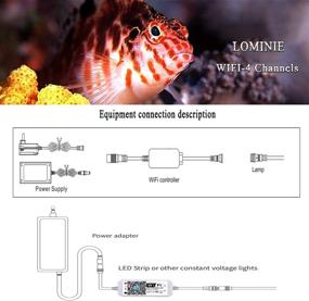 img 2 attached to 🐠 Lominie WiFi Controller: Upgraded S20 P30 S120 P80 Saltwater Aquarium Light (WiFi - 4 Channels)