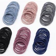 💪 300 pieces of no crease hair ties for thick, heavy, and curly hair - bulk hair bands and ponytail holders logo