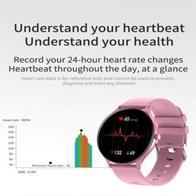 img 2 attached to 📱 UWINMO Smartwatch 1.28" Full Circle Touch Screen for Android and iOS Phones - Blood Pressure & Heart Rate Monitor, Step & Calorie Counter – Waterproof Smartwatch for Men and Women