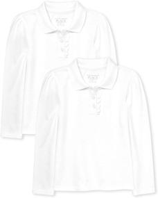 img 4 attached to 👚 Trendy and Comfy: Children's Place Toddler Uniform Sleeve Tops, Tees & Blouses for Girls