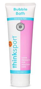 img 2 attached to 🛁 Thinksport Kids Bubble Bath - Safe, Gentle, and Natural Cleansing Foam for Sensitive Skin, Non-Toxic, Paraben & Phthalate-Free, 8 Oz