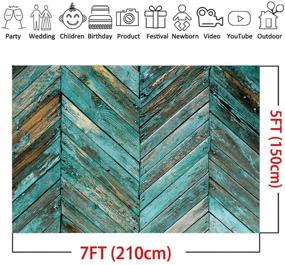 img 2 attached to LYWYGG 7x5FT Wooden Photography Backdrops: Captivating Old Green Skew Wood Floor Backdrop Perfect for Newborn Photo Sessions & Photo Booths (CP-20)