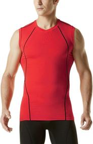 img 4 attached to TM MUV06 WHT_Medium Sleeveless Compression Muscle Baselayer Men's Clothing