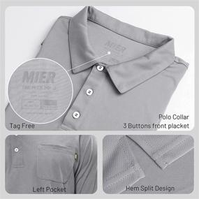 img 2 attached to MIER Collared T Shirts Performance Polyester Men's Clothing in Active