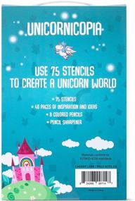 img 1 attached to 🦄 Unicorn Stencil Drawing Kit with Carrying Case - Abundant Kids Stencils, Colored Pencils, Activity Book, Sharpener, and More!