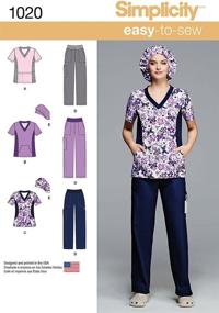 img 1 attached to 👚 Простый и легкий для шитья выкройка медицинских халатов: размеры женщин от 10 до 18 - без усилий и стильно!