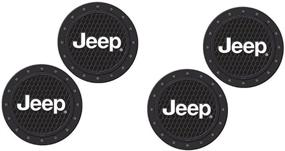 img 1 attached to Jeep Logo Heavy Rubber Coaster