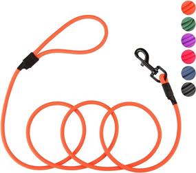 img 4 attached to 🐾 Léwind Waterproof Dog Rope, 5ft 7ft Durable Training Nylon Rubber Round Rope with Alloy Carabiner - Pull-Resistant, Anti-Odor, Easy to Clean | Suitable for Puppies & Small to Medium Sized Dogs