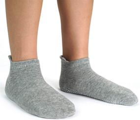 img 1 attached to 🧦 Premium Aminson Grip Ankle Socks: Non-Slip Slipper Crew Socks for Kids Boys Girls - 6/12 Pairs