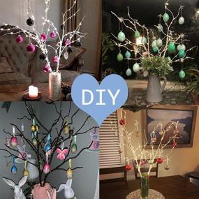 img 1 attached to 🌿 Battery Operated Timer Branch Lights: 32IN 100 LED, Willow Twig Fairy Lights for Vase, Indoor Outdoor Christmas Party Home Decor