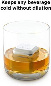 img 2 attached to Rabbit Whiskey and Beverage Jumbo Chilling Stones Set: Chrome Cooling Cubes for Optimal Drink Experience