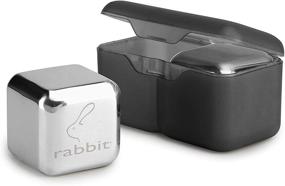 img 4 attached to Rabbit Whiskey and Beverage Jumbo Chilling Stones Set: Chrome Cooling Cubes for Optimal Drink Experience