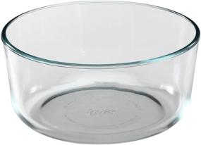 img 2 attached to 🍲 Pyrex Storage Plus 7-Cup Round Glass Food Storage Dish with Blue Cover: Pack of 2 – Secure and Versatile Kitchen Container for Long-lasting Freshness