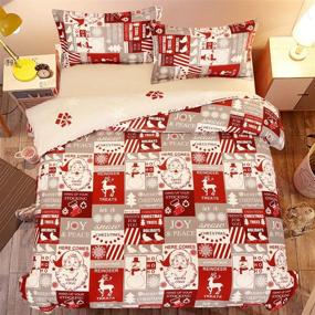 img 2 attached to Christmas Holiday Bedding Microfiber Comforter Kids' Home Store