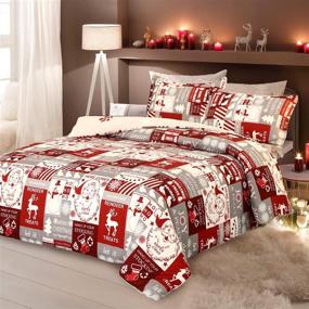 img 3 attached to Christmas Holiday Bedding Microfiber Comforter Kids' Home Store