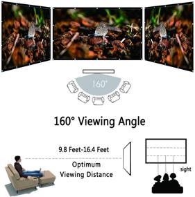 img 2 attached to 🎥 100-inch Portable Indoor Outdoor Projector Screen | 16:9 Movie Screens for Home Theater Cinema