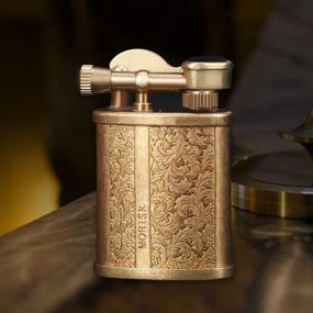 img 1 attached to 🔥 Vintage Trench Lighter, Reusable Brass Pipe Lighter with Pure Copper for Men - Fluid Refillable, Unique Gifts for Him, Ideal for Collection - Birthday, Dad, Husband