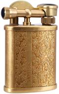 🔥 vintage trench lighter, reusable brass pipe lighter with pure copper for men - fluid refillable, unique gifts for him, ideal for collection - birthday, dad, husband logo