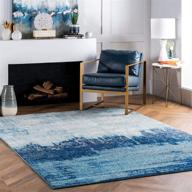 ковровый ковер nuloom alayna abstract blue, 3' x 5' - стильный и яркий домашний декор логотип