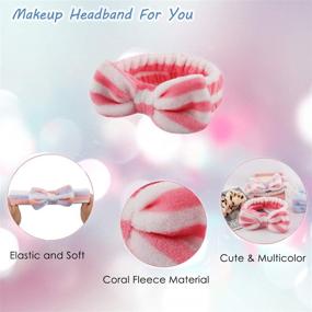 img 3 attached to 🎀 10 Pack BAHABY Spa Headbands: Soft Coral Fleece Turban with Makeup Bow for Shower and Washing Face