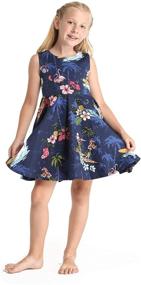 img 1 attached to 🎅 Vintage Fit and Flare Dress: Festive Christmas Santa in Hawaii for Girls