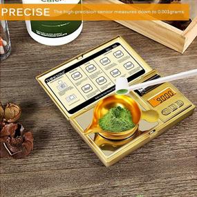 img 3 attached to 🔍 THINKSCALE High Precision Milligram Scale: Accurate 50g/0.001g Digital Pocket Scale for Powder, Jewelry, Medicine, Gem, Reloading, Mini Gold Gram - 6 Units, Tare, Cal Weight, Tweezer and Tray Included