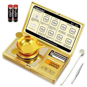 img 4 attached to 🔍 THINKSCALE High Precision Milligram Scale: Accurate 50g/0.001g Digital Pocket Scale for Powder, Jewelry, Medicine, Gem, Reloading, Mini Gold Gram - 6 Units, Tare, Cal Weight, Tweezer and Tray Included