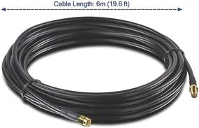 img 2 attached to 🔌 TRENDnet Low Loss RP-SMA Male to RP-SMA Female Antenna Cable, 6m (19.6ft), 3.0dB Max Signal Loss, TEW-L106 Black - High-performance Extension Cable for Optimal Antenna Connectivity