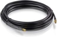 🔌 trendnet low loss rp-sma male to rp-sma female antenna cable, 6m (19.6ft), 3.0db max signal loss, tew-l106 black - high-performance extension cable for optimal antenna connectivity logo