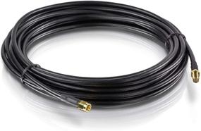 img 4 attached to 🔌 TRENDnet Low Loss RP-SMA Male to RP-SMA Female Antenna Cable, 6m (19.6ft), 3.0dB Max Signal Loss, TEW-L106 Black - High-performance Extension Cable for Optimal Antenna Connectivity