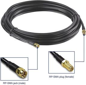 img 3 attached to 🔌 TRENDnet Low Loss RP-SMA Male to RP-SMA Female Antenna Cable, 6m (19.6ft), 3.0dB Max Signal Loss, TEW-L106 Black - High-performance Extension Cable for Optimal Antenna Connectivity