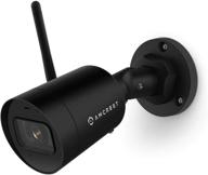 🎥 amcrest smarthome 4mp антивандальная камера для наружного применения с wifi bullet 4mp камера видеонаблюдения наружного назначения, ночное видение до 98 футов, встроенный микрофон, угол обзора 101°, объектив 2,8 мм, хранение на microsd, ash42-b-v2 (черный) логотип