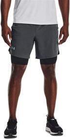 img 4 attached to 🩳 Men's Under Armour Launch Stretch Woven 2 in 1 Shorts - 7-inch Option
