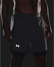 img 1 attached to 🩳 Men's Under Armour Launch Stretch Woven 2 in 1 Shorts - 7-inch Option