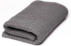 img 4 attached to SUTERA - Silverthread Waffle Towel California-Spun Supima Cotton, Fast-Drying, Silky Smooth, Featherweight and Super Absorbent - Textured Waffle Weave - Upscale Towel (Hand, Grey)