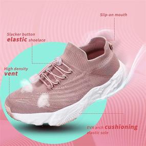 img 2 attached to Inber Walking Sneakers Elastic Antiskid Women's Shoes and Athletic