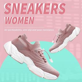 img 3 attached to Inber Walking Sneakers Elastic Antiskid Women's Shoes and Athletic