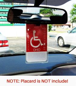 img 2 attached to 🅿️ Disabled Parking Permit Holder - Handicap Parking Placard Hanger Sleeve with Enhanced Hook by Tbuymax (Set of 2)