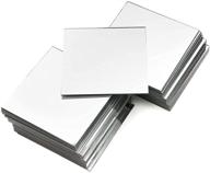 🪞 50 pack square glass mirror tiles: enhance crafts, centerpieces & diy home decor with 4-inch panels logo
